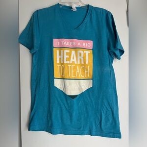 Blue Shirt with Teacher Graphic